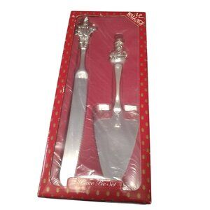 WALLACE SILVERSMITHS 2 PIECE CHRISTMAS PIE SERVING SET NEW IN BOX VINTAGE CB2